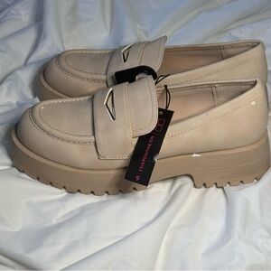 No Boundaries Cream Platform Loafers